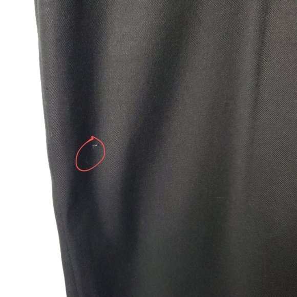 Maison de Papillon Black Wide Leg High Rise Pants Capsule Minimalist Wool Silk L - Picture 10 of 11